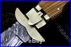 USA-PB-270-B Damascus Steel Custom Handmade 13 RARE Thumb Lock Folding Knife
