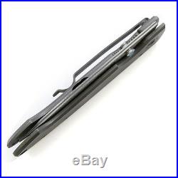 VG10 Damascus Blade Folding Knife, 3.75'' Titanium Handle, 2.75 Blade, E, 6102-12D