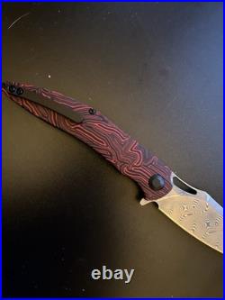 Vdk Vesta Folding Knife Folder G10 Damascus Unused