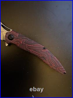 Vdk Vesta Folding Knife Folder G10 Damascus Unused