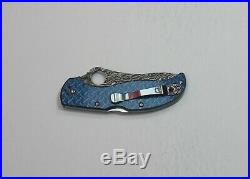 Very Rare NEW Numbered C90GFBLPD SPYDERCO Damascus Stretch Folding Knife