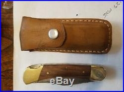 Vintage Buck 110 folding knife 3 pin Damascus 3 pin frames were first Buck110s