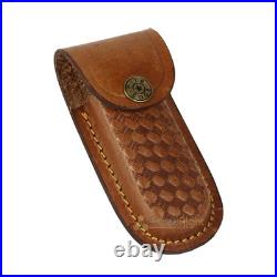 Vintage Gentlemen Grooved Lockback Damascus Steel Folding Pocket Knife Blue