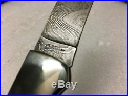 Vintage Parker Cutlery USA Damascus Stag Folding Knife Tak Fukuta Seki Japan