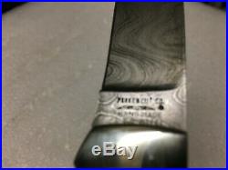 Vintage Parker Cutlery USA Damascus Stag Folding Knife Tak Fukuta Seki Japan