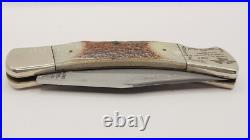 Vintage Parker Edwards Damascus Folding Pocket Knife 1985 ABC Limited Edition