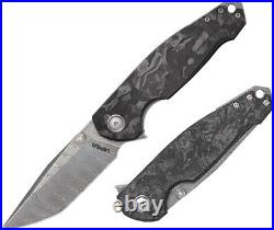 Viper Katla Folding Knife 3.25 Damascus Steel Blade Carbon Fiber Handle 5980FCM