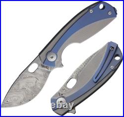 Viper Lille Folding Knife 2.5 Damascus Steel Blade Titanium/Damascus Handle