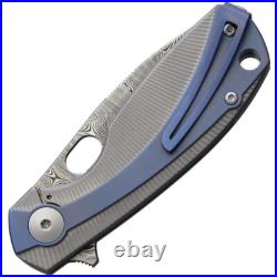 Viper Lille Folding Knife 2.5 Damascus Steel Blade Titanium/Damascus Handle