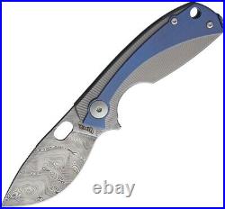 Viper Lille Framelock Folding Knife 2.5 Damascus Steel Blade Titanium/Damascus