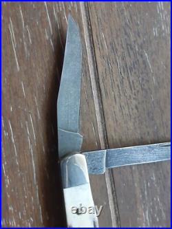 Vtg Parker-edwards Small Trapper Damascus Stag Pocket Knife (nice)