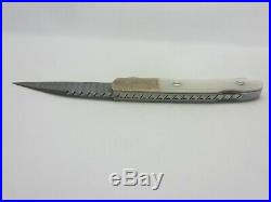 W. D. Pease Custom Handmade Folding Knife Unused Mint Damascus Mokume