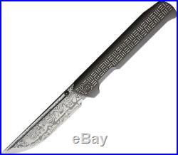 WE KNIFE CO. Straight Up Framelock Folding Damascus Steel Blade Gray Knife 710DS
