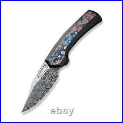 WE KNIFE Nefaris 22040F-DS1 Titanium Carbon Fiber Damascus Steel Pocket Knives