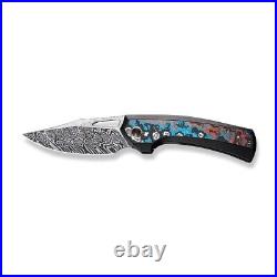 WE KNIFE Nefaris 22040F-DS1 Titanium Carbon Fiber Damascus Steel Pocket Knives