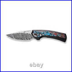 WE KNIFE Nefaris 22040F-DS1 Titanium Carbon Fiber Damascus Steel Pocket Knives