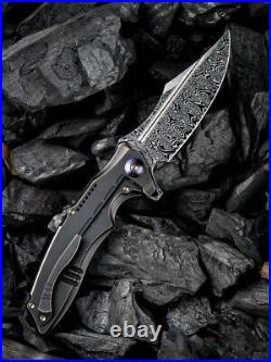 WE Knife Co Chimera Damasteel Damascus Titanium Timascus Bronze Folding 814DS