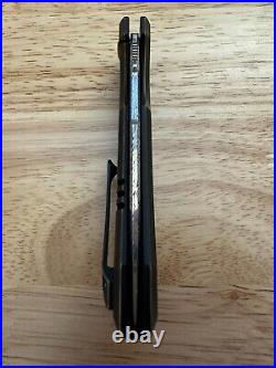 WE Knife Quixotic WE21016-DS1 Damascus Steel and Black Bronze Titanium Handle