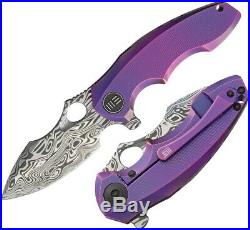 We Knife Co Limited Edition Folding Knife 3 Damascus Blade Titanium Handle