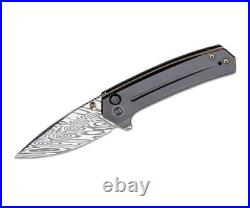 We Knife WE21026B-DS1 Culex 3 Damascus Blade Black Handle Folding Knife