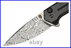 We Knife WE21026B-DS1 Culex 3 Damascus Blade Black Handle Folding Knife