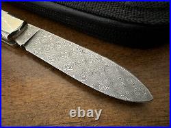 Weidmannsheil (No Mark) Folding Knife Damascus Blade MOP Handle Germany