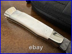 Weidmannsheil (No Mark) Folding Knife Damascus Blade MOP Handle Germany