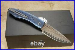 William Henry B-12 Skyfall Copper Wave Damascus Folding Knife