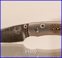 William Henry B09 Kestrel Feisty Damascus & Mokume Folding Knife