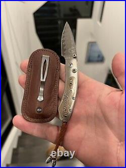 William Henry B09 Kestrel Feisty Damascus & Mokume Folding Knife