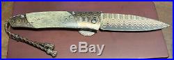 William Henry B30 Magma Limited Edition 13/25 Copper Wave Damascus Folding Knife