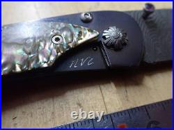 William Henry Damascus Steel Mother of Pearl Handle Folding Knife