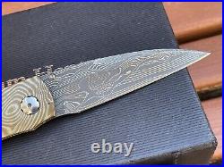 William Henry Katmandu B07 Folding Knife Diamond Fossil Damascus 1 of 25 LE