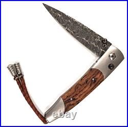 William Henry Lancet Fresh Damascus Steel Pocket Knife NEW