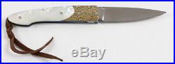 William Henry Limited Edition B10 Lancet Knife Mokume Damascus Folding Knife