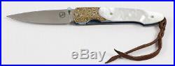 William Henry Limited Edition B10 Lancet Knife Mokume Damascus Folding Knife