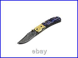 York Vivant, Custom Handmade Damascus Steel Folding Knife, Pocket Knife al-adb164