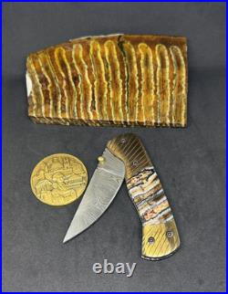 York vivant handmade Damascus Steel W M T pocket Knife CBIT-536
