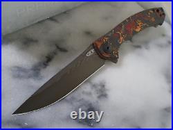 Zero Tolerance Sinkevich KVT Pocket Knife 0450CFDAMS Titanium Damascus CF New