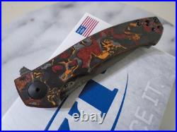Zero Tolerance Sinkevich KVT Pocket Knife 0450CFDAMS Titanium Damascus CF New