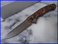 Zero Tolerance Sinkevich KVT Pocket Knife 0450CFDAMS Titanium Damascus CF New