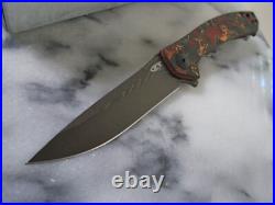 Zero Tolerance Sinkevich KVT Pocket Knife 0450CFDAMS Titanium Damascus CF New